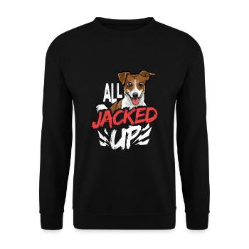All Jacked Up Jack Russell Terrier Lover Dog Owner - Unisex Sweatshirt - black - Front - Alina (178cm) & Michal (187cm)