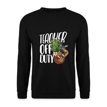 Enseignant en dehors des heures de service Dictons de classe Enseignant - Sweat-shirt Unisexe - noir - Devant - Alina (178cm) & Michal (187cm)