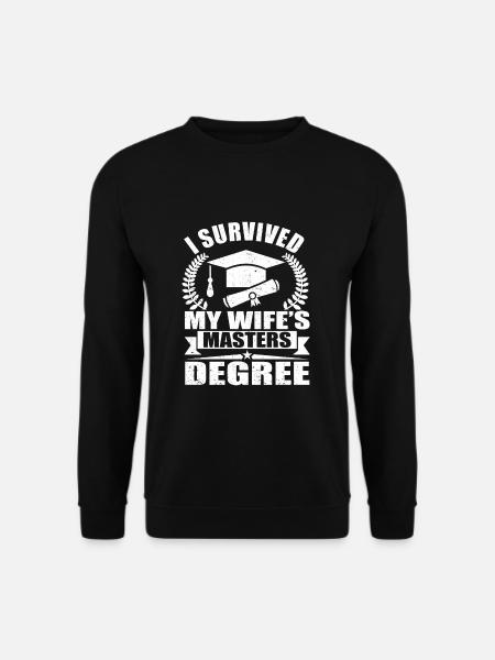 Ehefrau Schulabschluss Universität Abschlussfeier - Unisex Pullover - Schwarz