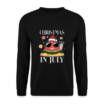 Weihnachten Wassermelone X-Mas Sommer Sonnenbrille - Unisex Pullover - Schwarz - Vorne - Alina (178cm) & Michal (187cm)