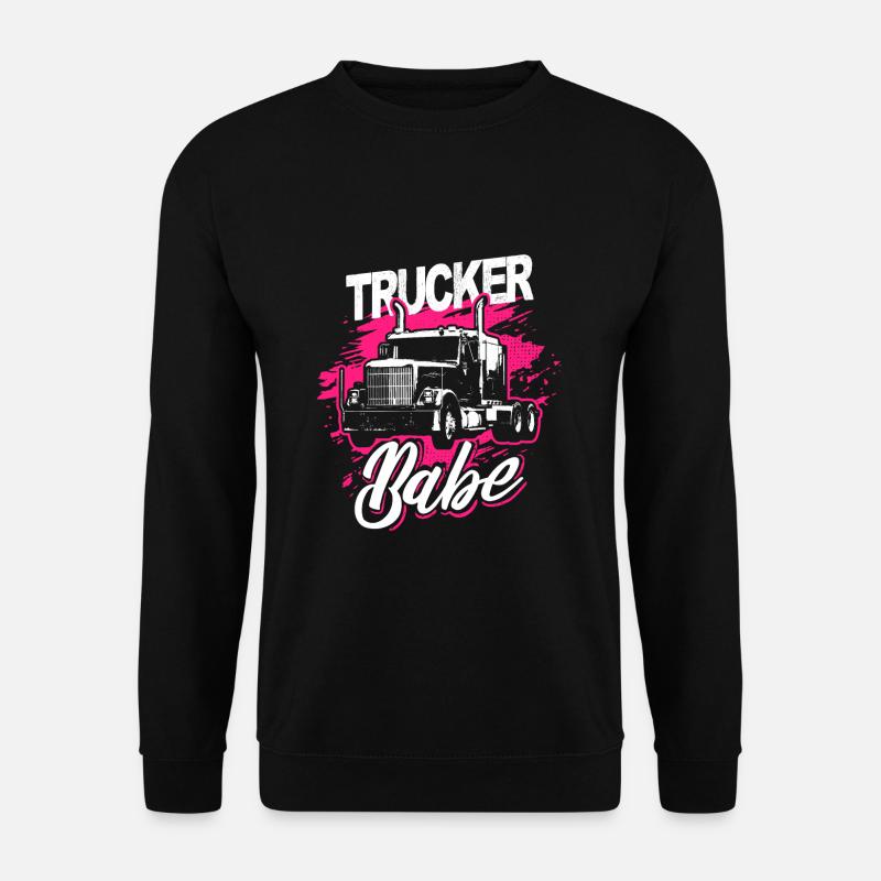 Trucker Babe LKW Fernfahrer Lastwagenfahrer Truck - Unisex Pullover - Schwarz
