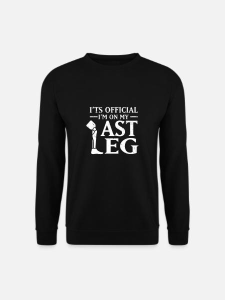 Einbeinig Amputation Humor Verletzung Prothese - Unisex Pullover - Schwarz