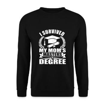 Maman Cérémonie de remise des diplômes Mère de l’école - Sweat-shirt Unisexe - noir - Devant - Alina (178cm) & Michal (187cm)