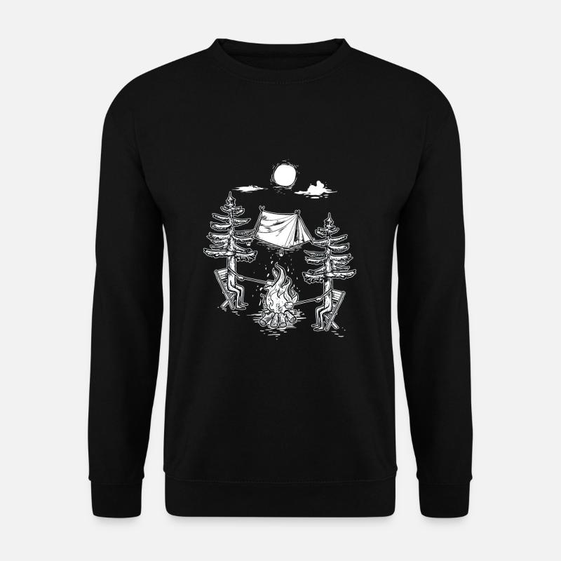 Outdoor Camping Liebhaber Baumhaus Wald Campen - Unisex Pullover - Schwarz