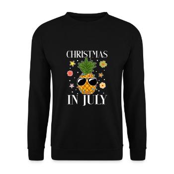 Weihnachten Ananas X-Mas Sommer Sommerferien - Unisex Pullover - Schwarz - Vorne - Alina (178cm) & Michal (187cm)