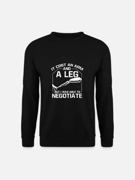 Lustige Sprüche Behinderung Amputation Humor - Unisex Pullover - Schwarz
