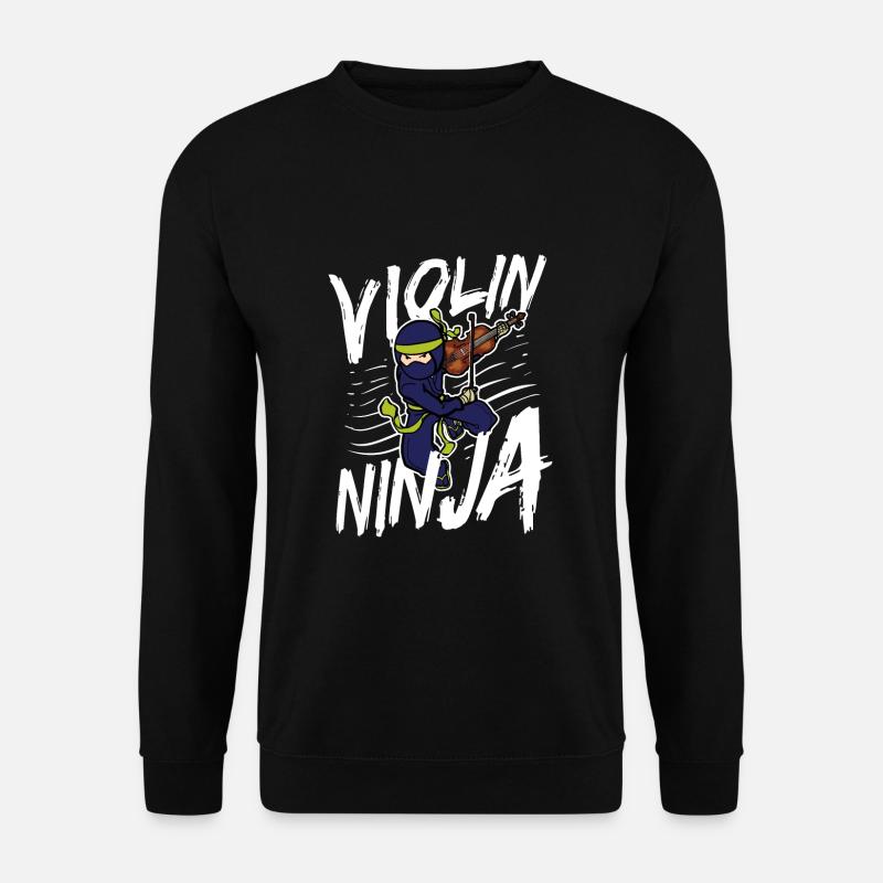 Violin Ninja Violinist Musician - Unisex Sweatshirt - black