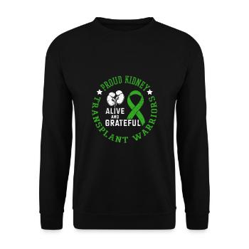 Don de rein Transplantation d’organes De rein Rein - Sweat-shirt Unisexe - noir - Devant - Alina (178cm) & Michal (187cm)