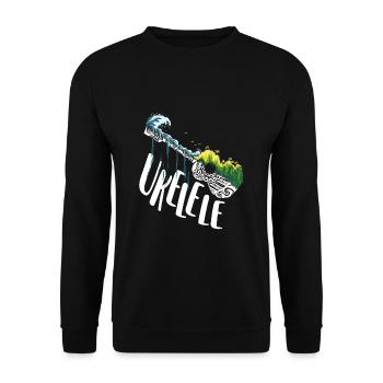 Ukulele Guitare Ukulélé Joueur Hawaii Musicien - Sweat-shirt Unisexe - noir - Devant - Alina (178cm) & Michal (187cm)