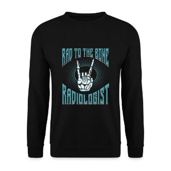 Rad To The Bone Radiologist X-Ray CT Technicians - Unisex Sweatshirt - black - Front - Alina (178cm) & Michal (187cm)