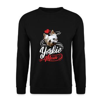 Yorkie Mom Yorkshisher Terrier Mother - Unisex Sweatshirt - black - Front - Alina (178cm) & Michal (187cm)