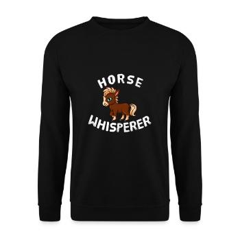 Horse Lover Horse Whisperer Horse Back Riding - Unisex Sweatshirt - black - Front - Alina (178cm) & Michal (187cm)