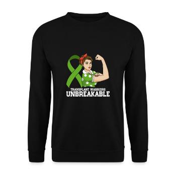Organspender Unbreakable Organtransplantation - Unisex Pullover - Schwarz - Vorne - Alina (178cm) & Michal (187cm)