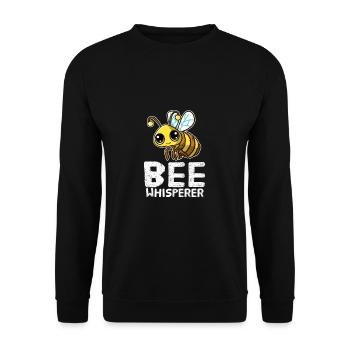 Funny Bee Lover Bee Whisperer - Unisex Sweatshirt - black - Front - Alina (178cm) & Michal (187cm)
