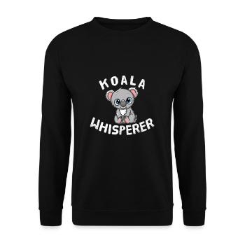 Funny Koala Lover Koala Whisperer - Unisex Sweatshirt - black - Front - Alina (178cm) & Michal (187cm)