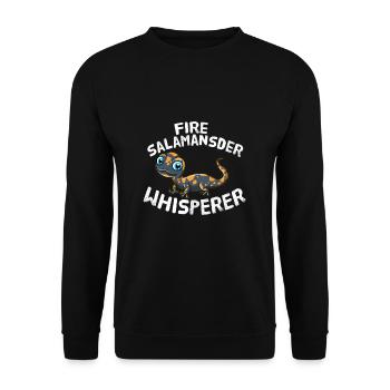 Fire Salamander Lover Fire Salamander Whisperer - Unisex Sweatshirt - black - Front - Alina (178cm) & Michal (187cm)