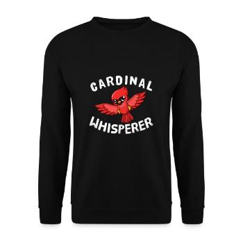 Cardinal Whisperer Ornithologue Cardinal - Sweat-shirt Unisexe - noir - Devant - Alina (178cm) & Michal (187cm)