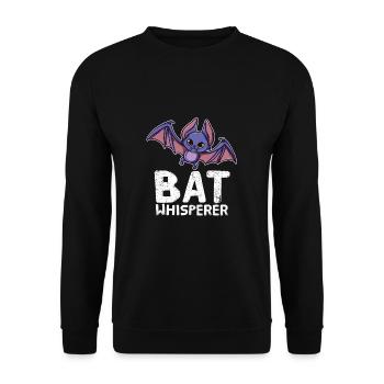 Bat Whisperer Fledermäuse Flughund Vampir - Unisex Pullover - Schwarz - Vorne - Alina (178cm) & Michal (187cm)