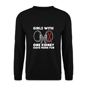 Kidney Donor Transplant Nephrology Nurse Dialysis - Unisex Sweatshirt - black - Front - Alina (178cm) & Michal (187cm)