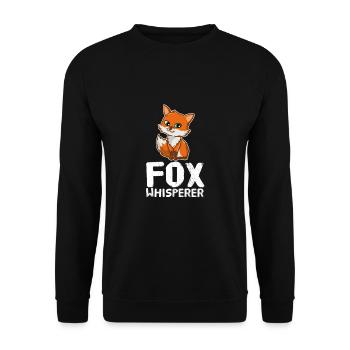Fox Whisperer Sweet Fox Animal Lover Vixen - Sweat-shirt Unisexe - noir - Devant - Alina (178cm) & Michal (187cm)