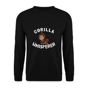Funny Gorilla Lover Gorilla Whisperer Cute Monkey - Unisex Sweatshirt - black - Front - Alina (178cm) & Michal (187cm)