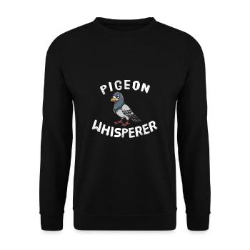 Pigeon Chuchoteur Pigeons Oiseaux Amateurs d’oiseaux - Sweat-shirt Unisexe - noir - Devant - Alina (178cm) & Michal (187cm)