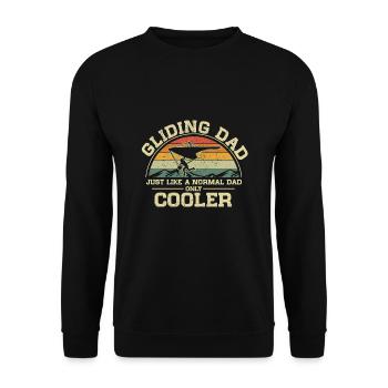 Gleitschirm Papa Wie Ein Normaler Papa Fliegen - Unisex Pullover - Schwarz - Vorne - Alina (178cm) & Michal (187cm)