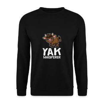 Yak Whisperer Vache Whisperer Yak Vaches Agriculteur - Sweat-shirt Unisexe - noir - Devant - Alina (178cm) & Michal (187cm)