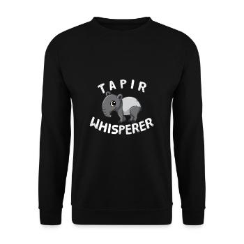 Tapir Whisperer Lustiges Tapir Waldgiraffe Afrika - Unisex Pullover - Schwarz - Vorne - Alina (178cm) & Michal (187cm)
