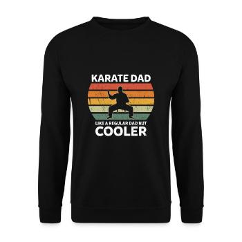 Karate Dad Like A Regular Dad But Cooler Shotokan - Unisex Pullover - Schwarz - Vorne - Alina (178cm) & Michal (187cm)