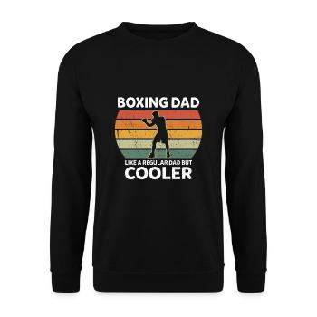 Boxe papa comme un papa ordinaire mais des boîtes plus froides - Sweat-shirt Unisexe - noir - Devant - Alina (178cm) & Michal (187cm)