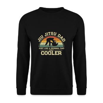Jiu Jitsu Papa Comme Un Papa Normal Seulement Cooler - Sweat-shirt Unisexe - noir - Devant - Alina (178cm) & Michal (187cm)