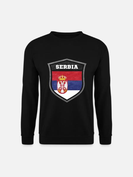 Serbien Schild Logo Emblem - Unisex Pullover - Schwarz