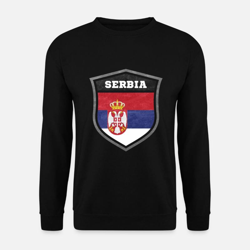 Serbien Schild Logo Emblem - Unisex Pullover - Schwarz