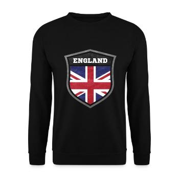 England Schild Logo Emblem - Unisex Pullover - Schwarz - Vorne - Alina (178cm) & Michal (187cm)