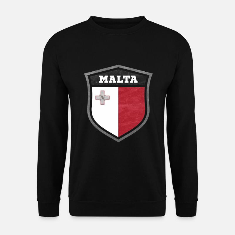 Malta Schild Logo Emblem - Unisex Pullover - Schwarz