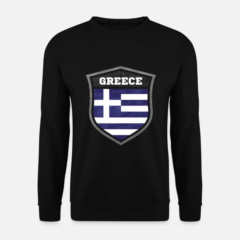 Griechenland Schild Logo Emblem - Unisex Pullover - Schwarz