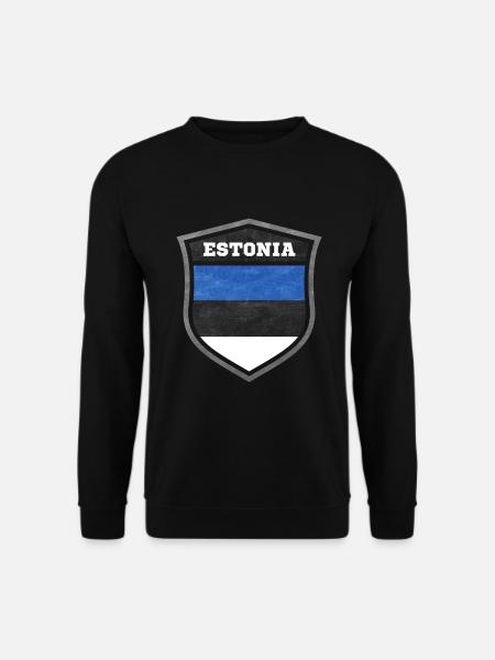 Estland-Schild Logo Emblem - Unisex Pullover - Schwarz