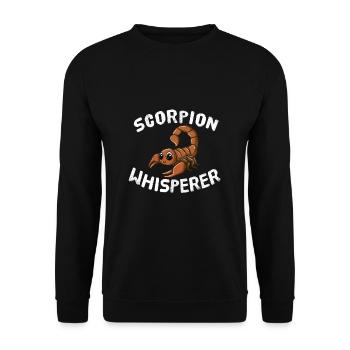 Skorpion Whisperer Tiere Tierliebhaber Skorpion - Unisex Pullover - Schwarz - Vorne - Alina (178cm) & Michal (187cm)