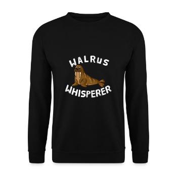 Morse Chuchoteur Animaux Amoureux des animaux Morse - Sweat-shirt Unisexe - noir - Devant - Alina (178cm) & Michal (187cm)