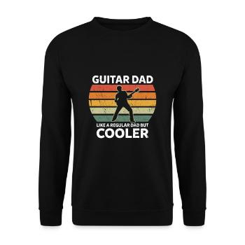 Jouer de la guitare Papa Normal Père Seulement Cool Papa - Sweat-shirt Unisexe - noir - Devant - Alina (178cm) & Michal (187cm)