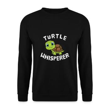 Tortues Whisperer Amoureux des animaux Tortue - Sweat-shirt Unisexe - noir - Devant - Alina (178cm) & Michal (187cm)