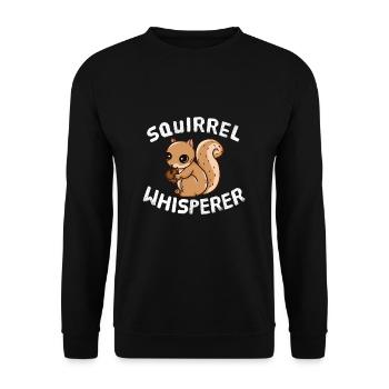 Funny Squirrel Lover Squirrel Whisperer - Unisex Sweatshirt - black - Front - Alina (178cm) & Michal (187cm)