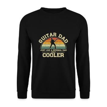 Jouer de la guitare Papa Normal Père Seulement Cool Papa - Sweat-shirt Unisexe - noir - Devant - Alina (178cm) & Michal (187cm)
