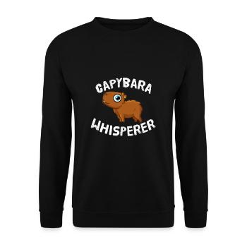 Capybara Whisperer Amoureux des animaux Capybara - Sweat-shirt Unisexe - noir - Devant - Alina (178cm) & Michal (187cm)