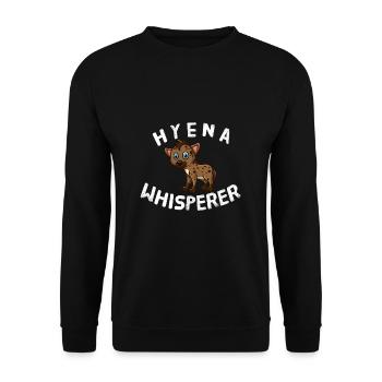 Funny Hyena Lover Hyena Whisperer - Unisex Sweatshirt - black - Front - Alina (178cm) & Michal (187cm)
