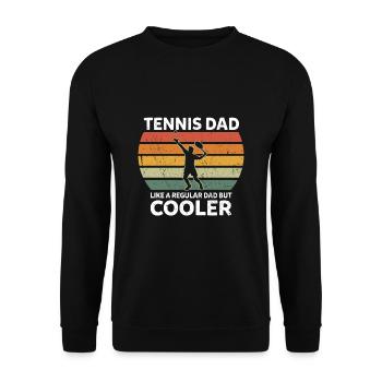 Tennis Papa Normal Père Seulement Cool Papa - Sweat-shirt Unisexe - noir - Devant - Alina (178cm) & Michal (187cm)
