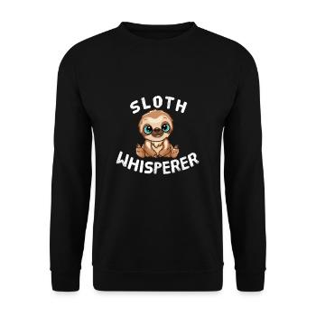 Paresseux Chuchoteur Animaux Amoureux des animaux Paresseux - Sweat-shirt Unisexe - noir - Devant - Alina (178cm) & Michal (187cm)