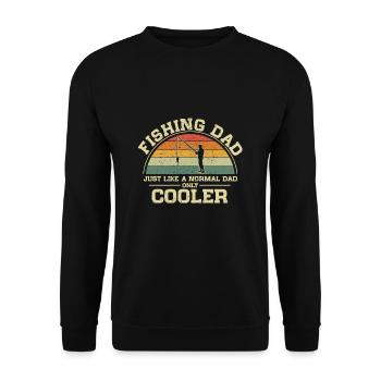 Pêche Papa Normal Père Seulement Cool Papa - Sweat-shirt Unisexe - noir - Devant - Alina (178cm) & Michal (187cm)