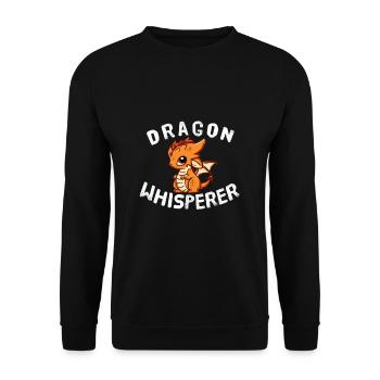 Dragon Whisperer Dragon Créatures Mythiques Conte de Fées - Sweat-shirt Unisexe - noir - Devant - Alina (178cm) & Michal (187cm)